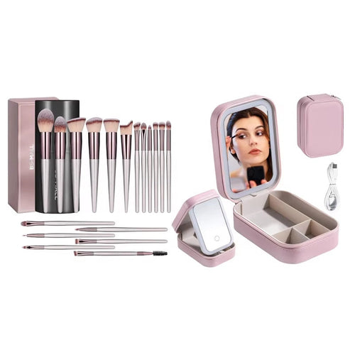 Makeup Brushes With Case Set
